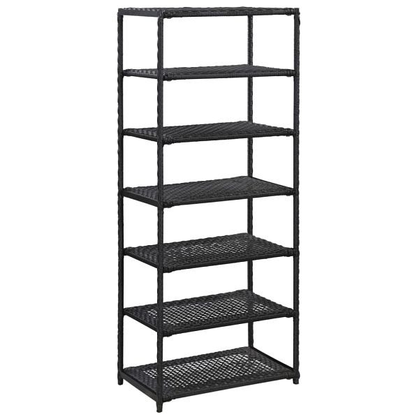 vidaXL Schuhregal Schwarz 50 x 30 x 120 cm Poly Rattan, 46977