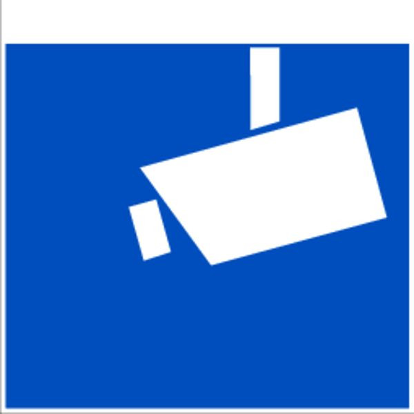 Schilder Klar Kennzeichnung Videoüberwachung nach DIN 33450, 300x300x0.45 mm Aluminium geprägt, 226/53