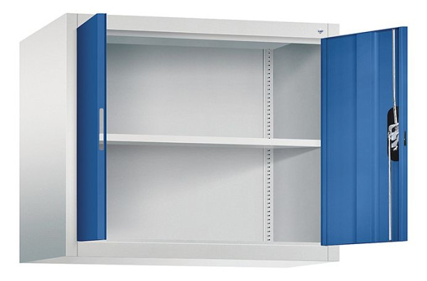 C+P Aufsatzschrank Acurado, H790xB930xT500mm, Farbe: Lichtgrau / Enzianblau, Muldengriff, 9285-000 S10204