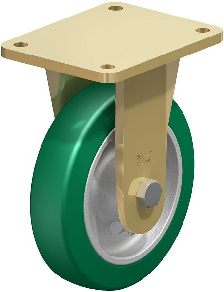 Blickle BS-GST 200K Stahlgeschweißte Schwerlast-Bockrolle, Blickle Softhane®, Grün, 737991