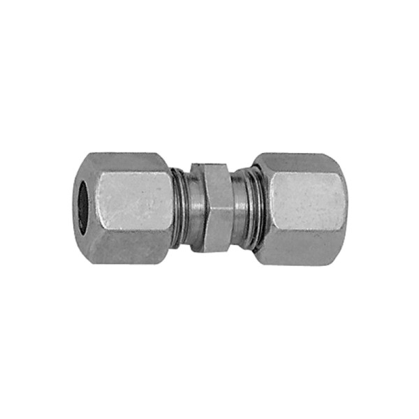 Riegler Gerade Verschraubung, Rohr-Außen-Ø 28 mm, Stahl verzinkt, PN bar 160, 159710