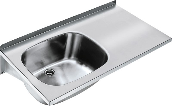 KWC Mehrzweckbecken, Sirius, Edelstahl, 1000x230x500 mm, Ablagefläche rechts, 2000100078