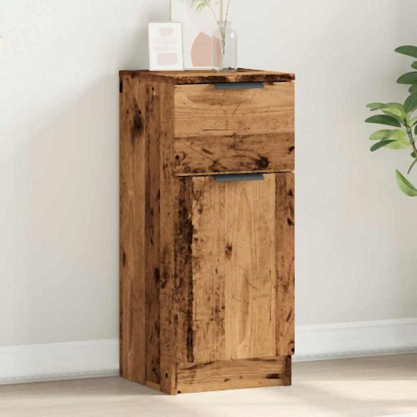 vidaXL Sideboard Altholz-Optik 30x30x70 cm Holzwerkstoff, 856951