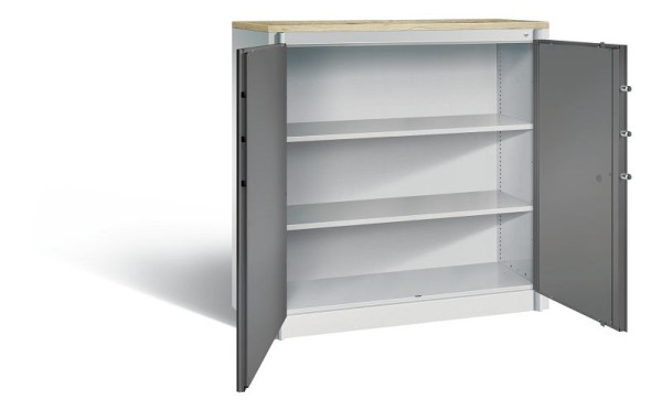 C+P Feuerschutzschrank Certos, H1226xB1200xT500mm, Farbe: Lichtgrau / Vulkangrau, Klinkengriff, 3 OH, 1181-00 S10557