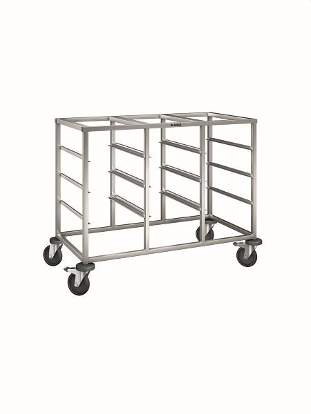 B.PRO RWR 3 Regalwagen aus rostfreiem Edelstahl mit stahlverzinkten Rollen, 568446
