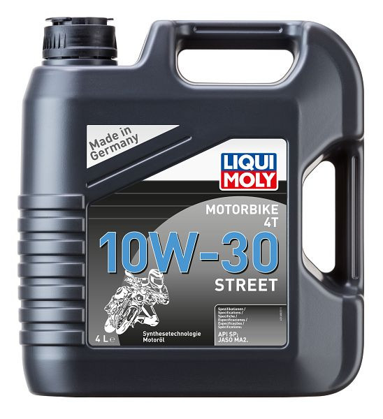 LIQUI MOLY Motoröl Motorbike 4T 10W-30 Street, Kanister Kunststoff, VE: 4 Liter, 1688