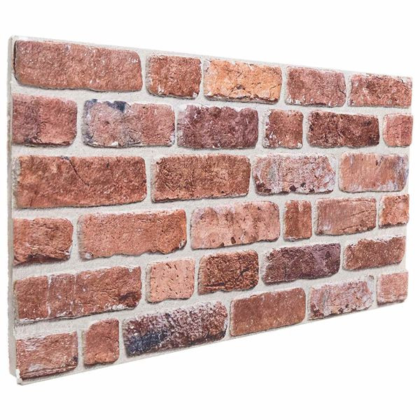 vidaXL Wandpaneele 10 stk. 100 x 50 cm Rot EPS-Schaum, 42046099