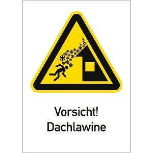 Moedel Vorsicht! Dachlawine ISO 7010, Kombischild, Alu, 262x371 mm, 98968