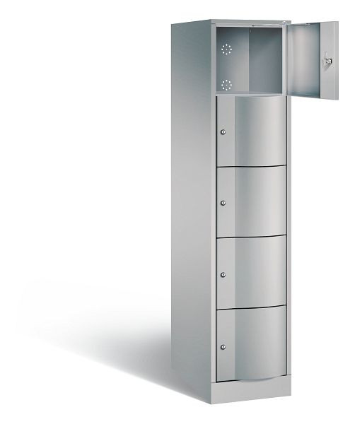 C+P XL-Schließfachschrank Resisto, H1950xB396xT640mm, Farbe: Weißaluminium, 8570-173 S10000