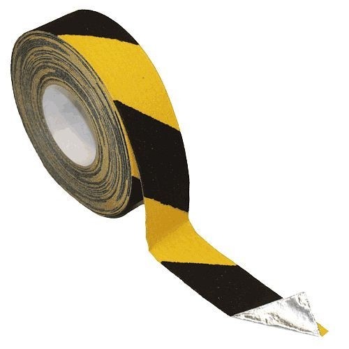 B-SAFETY Formbarer Antirutschbelag als Rollenware 25 mm, Warnmarkierung schwarz/gelb, AR246025