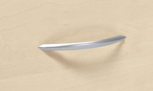 Deskin Möbelgriff MULTI M, Metall Alusilber, Bohrlochabstand 128 mm, inkl. 2 Schrauben, 292675