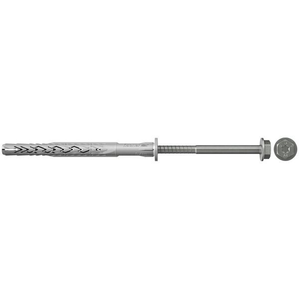 Fischer Langschaftdübel SXRL 10 x 60 FUS Sechskantschraube mit U-Scheibe nicht rostender Stahl R, VE: 50 Stück, 546507