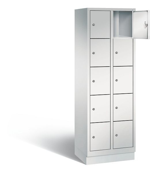 C+P Schließfachschrank Evolo, H1800xB610xT500mm, Farbe: Lichtgrau, 48020-205 S10000