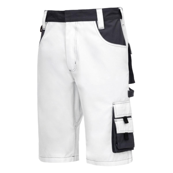 NITRAS MOTION TEX PLUS, Arbeitshose, kurz, weiß / grau (Farbcode: 1112), Größe: 60, VE: 10 Stück, 7603-60