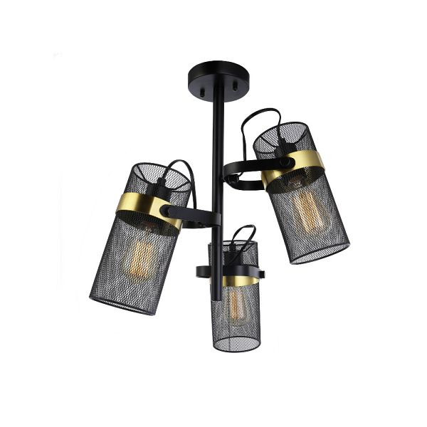 HOME DELUXE Deckenleuchte LAMBA, Schwarz/Gold, Leistung 60 W, 51197