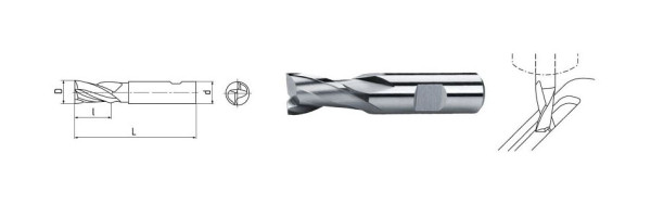 ELMAG HSS Co8-Langlochfräser DIN 327, Ø 22,0 mm (kurz), 72831