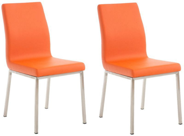 CLP 2er Set Esszimmerstühle Colmar, orange, 319701
