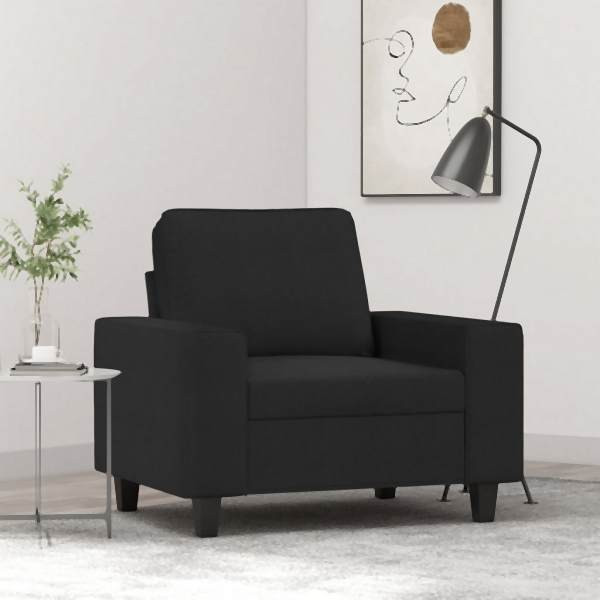 vidaXL Sessel Schwarz 60 cm Stoff, Füllung: Schaumstoff, 359379