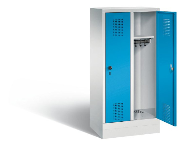 C+P Kindergarten-Spind Evolo, H1300xB610xT300mm, Farbe: Lichtgrau / Lichtblau, 480203-20 S10063
