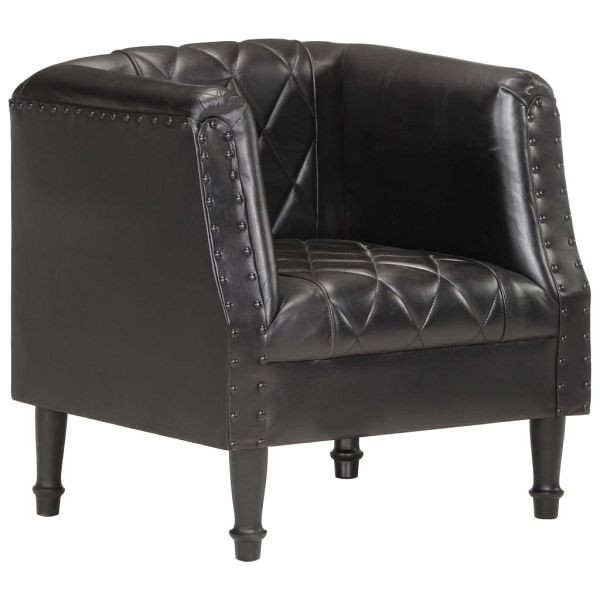 vidaXL Sessel Schwarz Echtes Ziegenleder, 286617
