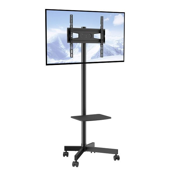 VEVOR TV Ständer mit Rollen Universal 1430–1538 mm Höhenverstellbar, 100 x 100 mm / 400 x 400 mm, 39,9 kg Belastbarer Standfuß, LDDSZJKYDLY60F75FV0