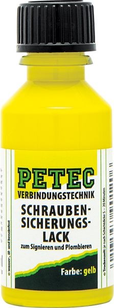 Petec Schraubensicherungslack, Gelb, 20ml, 90120