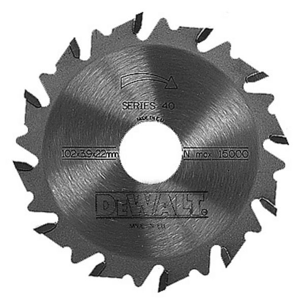 DeWalt Nutfräser HM 102/22/4,0mm 12WZ, für den Einsatz in Lamellendübelfräsen, DT1306-QZ