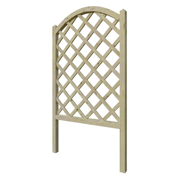 T&J TINI Rankgitter gebogen, B 80 x H 135 cm, kdi-grün, KH 45/45 mm, Leisten 12/30 mm, 21951