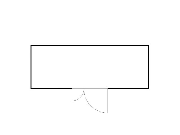 FLADAFI Materialcontainer MC 1600, verzinkt, zerlegt, ohne Boden, Doppelflügeltür (asymmetrisch) auf der 6 m Seite, F16210201