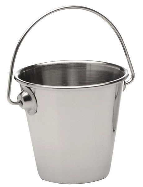 APS Servier- / Saucen-Eimer, oben Ø 7 cm, Höhe: 6,5 cm, Edelstahl, 0,15 Liter, -SNACK HOLDER-, VE: 4 Stück, 40630