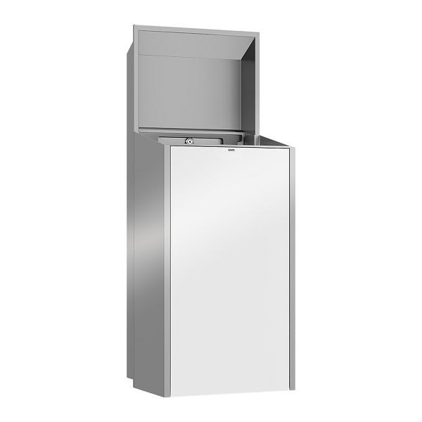KWC Abfallbehälter, EXOS, Edelstahl, UP, 304x790x251 mm, Front ESG weiß, 30l, 2030034664