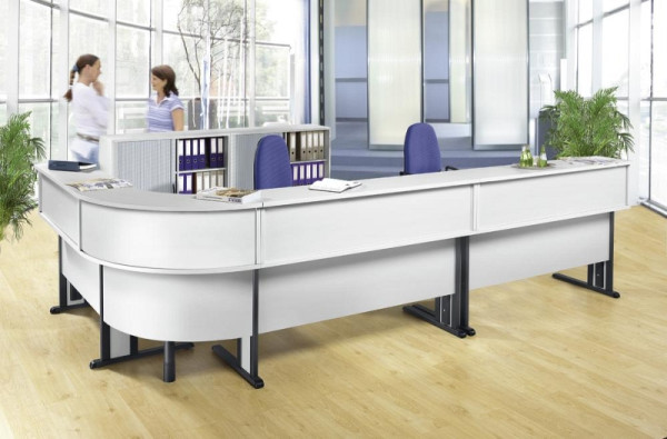 Deskin Thekenaufsatz MULTI M, Dekor weiß, B 800 x T 800 x H 1090 mm, 258565