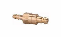 Riegler Einstecktülle NW 5, beidseitig absperrend, Messing, 107499