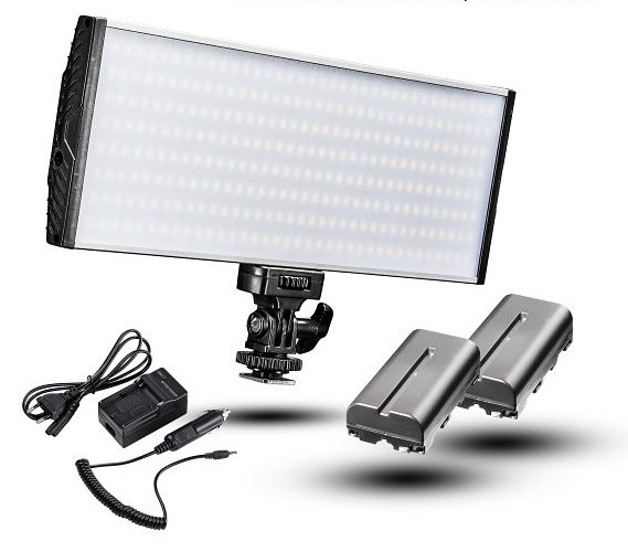Walimex pro LED Niova 300 BiColor 30W plus 2x NP-F Akku, 1022971
