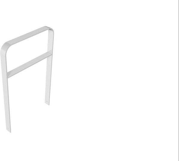 Schake Anlehnbügel aus Flachstahl gebogen, 50 x 12 mm, mit Querholm, Gesamtbreite: 750 mm, feuerverzinkt, 4053_075