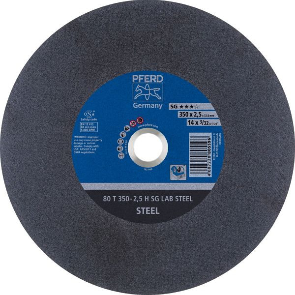 Pferd Trennscheibe LABOR 80 T 350-2,5 H SG LAB STEEL/32,0, VE: 10 Stück, 66300130