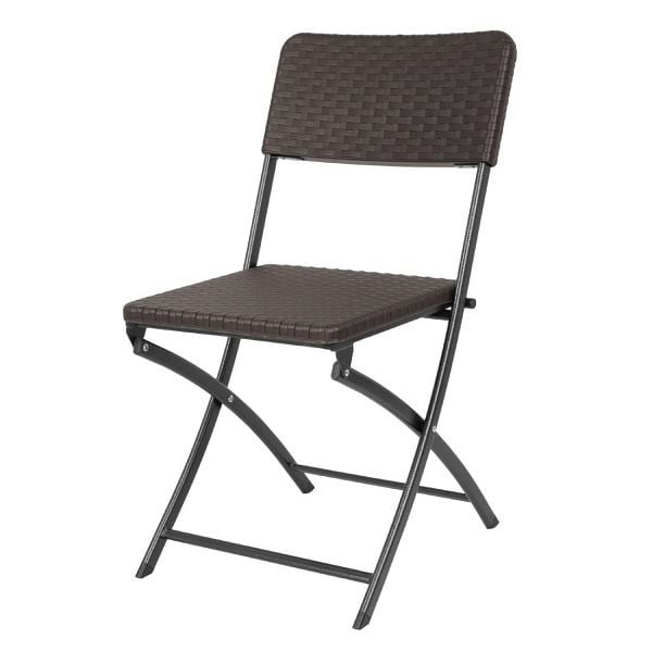 Bolero Rattan Klappstühle Braun (2 Stück), einfacher Transport, HS558