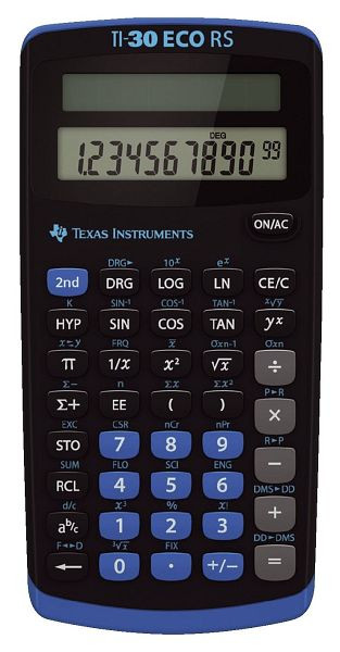 TEXAS INSTRUMENTS Taschenrechner TI-30 ECO RS, Solar-Energie, 79 x 153 x 18 mm, TI-30ECO RS