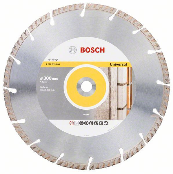Bosch Diamanttrennscheibe Standard for Universal, 300 x 20 x 3,3 x 10 mm, 2608615068
