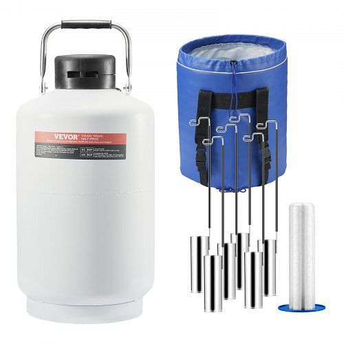 VEVOR Flüssigstickstofftank Stickstoffbehälter 10L LN2 Behälter 6 Kanister, CZXYDG10L000IEX2HV0