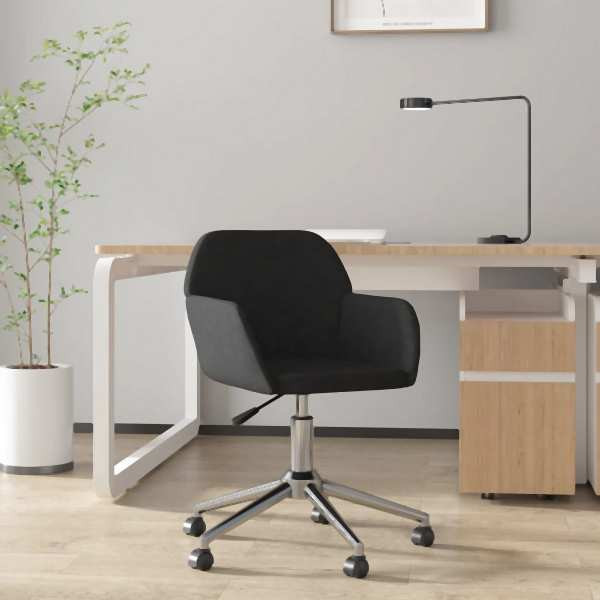 vidaXL Bürostuhl Drehbar Schwarz Stoff, Polyester, 344734