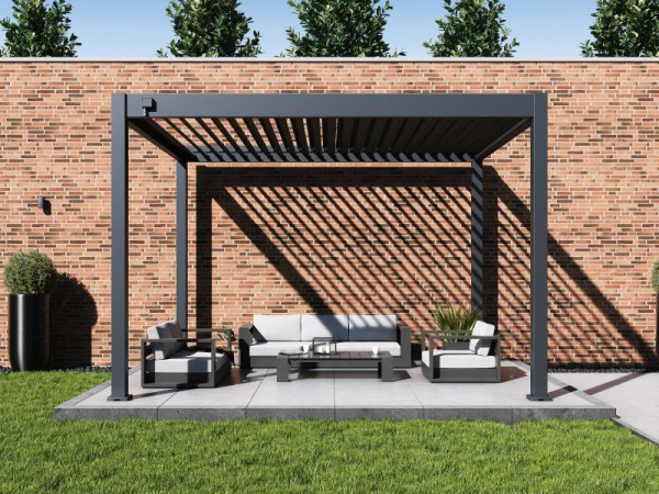 Paragon Outdoor Pergola Grand Tuscan 1012, inkl. Lamellendach Anthrazit 310x370x256cm, ST01110