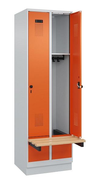 C+P Spind Evolo PLUS, 2 Abteil, 1950x600x815mm, 7035/2004, Drehriegel, 049040-20 S10002