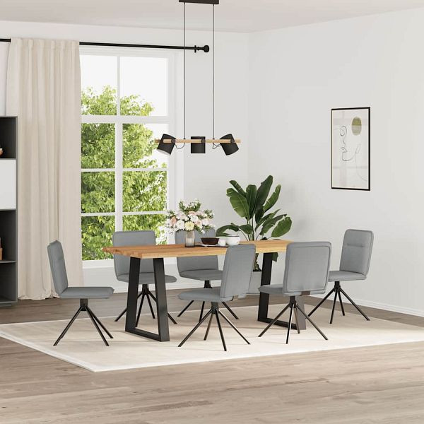 vidaXL Esszimmerstühle 6 Stk. Hellgrau Stoff, 3315602, 8721158570475