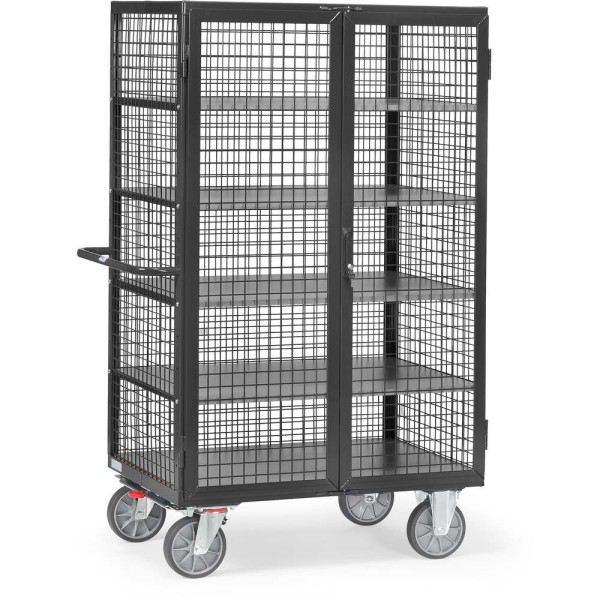 Fetra Kastenwagen mit Gitterwänden, Ladefläche 1.000 x 680 mm, grau, 5392-7016