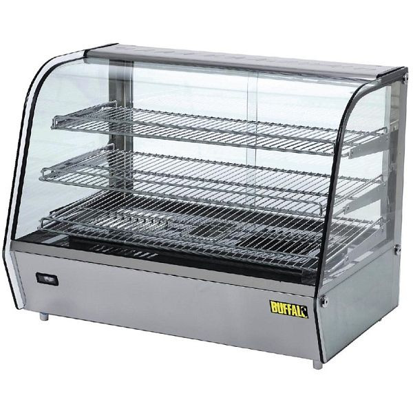 Buffalo Warmhaltevitrine 160L, 1,1 kW, 230 V, 86,8 cm breit, 3 Roste, CD232