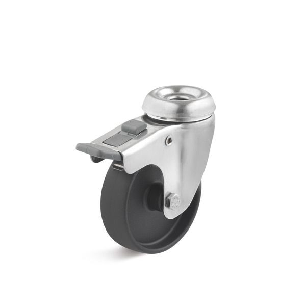Torwegge Apparate-Rolle mit Rückenloch und Doppelstopp, L-AV-PAA-050-, 0040671