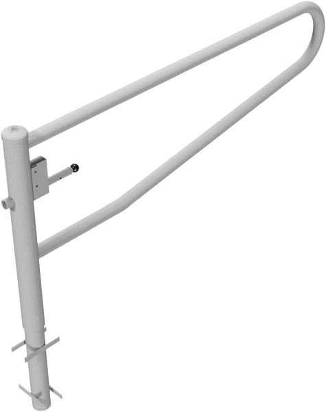 Schake Drehbare Gatterschranke, zum Einbetonieren, feuerverzinkt, Gesamtbreite: 2000 mm, mit Profilzylinderschloss, 413_201Z