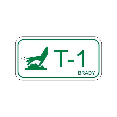 Brady Anhänger für Energiequellen, hohe Temperaturen, Beschriftung T-1, VE: 25 Stück, 311924
