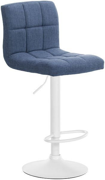 CLP Barhocker Calma Stoff weiß, blau, 322482, 4251756493189